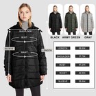 Women s Lightweight Down Puffer Coat Hooded Mid-length Packable Winter Jacket Us