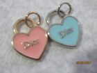 Dior 2 Zip Pull Pink  Blue   Charm 15 Gold  Silver Tone   Metal So Pretty Lot 2