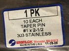 Stanlok 303 Stainless Steel Taper Pins  1 X 2 1 2 - Pack Of 10