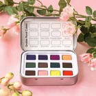 12 Pcs Floral Pocket Travel Watercolor Paint Set Art Supplies For Artists