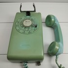 Western Electric Teal Aqua  Rotary Dial Wall Telephone 1959 Vintage Tested Works