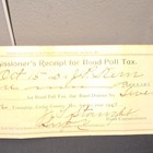 1902 Signed Road Commissioner s Receipt For Road Poll Tax  Cedar County Mo