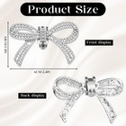 Ahqizfx 2 Pcs Rhinestone Shoe Clips  Sparkling Bow Shoe Clips  Detachable Bow   