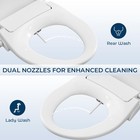 Bidet Toilet Seat Elongated Non-electric Toilet Seat With Quiet-close Self Cl   