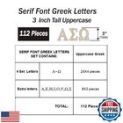 3 Inch 112 Pieces Wooden Greek Letters Bold Font Unfinished Wood Greek Alphab
