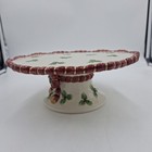 Fitz And Floyd Deck The Halls Ceramic Cake Stand With Potpourri