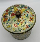 Vintage Decorative Floral butterfly Daher Metal Tin Made In England 