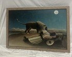 Vtg 1970s Moma Henri Rousseau The Sleeping Gypsy Framed Art Print Mid Century