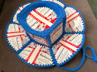 Vintage 70s Budweiser Can Crochet Bucket Hat - Retro Kitsch Americana-excellent 