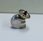 Vintage Mexico Sterling Perfume snuff Bottle Blue Stone 9 7 Grams
