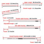 10-12   Handlebar Brake Clutch Throttle Cable Kit For Harley Flht Flhtc Non-abs