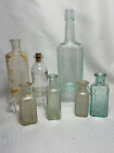 Vtg Drug Store Glass Bottles Apothecary Medical Beauty Hair Dye Clear   Tinted