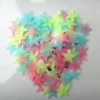 100pcs 3d Stars Glow In The Dark Luminous Fluorescent Wall Stickers Room Decor