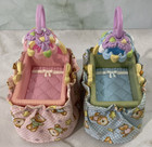 Fisher Price Loving Family Baby Crib Cradle Bed Dollhouse Nursery Twins Toy Set