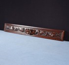 31  Wide Antique French Solid Oak Wood Highly Carved Decorative Panel