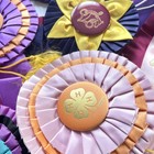 Horse Show Ribbons Large Rosettes Lot Of 8 Vintage Awards Green Purple Pink