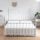 Tufted Dot Bed Skirt King Size Ruffled Bed Skirt With Split Corners  16 Inch 