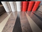 Crisloid Vintage Backgammon Checkers - 15 Red And 15 White 1 5    X 0 5   