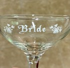 Vintage Bride And Groom Wedding Champagne wine Toasting Glasses