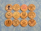 Lot Of 12 Vintage Colorado Wooden Nickels Tokens Wood Coin Collection Co
