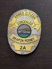 Armed Citizen Ccw Badge Gold And Silver