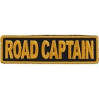 Road Captain Mc Club Rank Patch Black  Gold 3 1 2  X  1   Biker  Embroidered