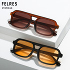 Classic Vintage Square Sunglasses For Women Men Retro 70s Shade Sunglasses