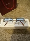 Cartier Gold Rimless Eyeglasses Metal Frame Unisex - Custom Lens From Cartier