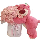 Cute Pink Bear Plush Toy Strawberry Style Stuffed Pillow Soft Doll Gift For Kids