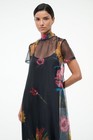 Nwt Staud Calluna High Neck Tie Organza Maxi In First Bloom Night Sz M