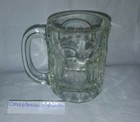 A   W  Root Beer Clear Glass 4 Inch Short Mug   Vintage