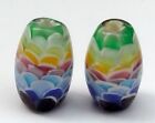 10pcs Handmade Lampwork Glass Drum Shape Colorful Beads 10 15mm