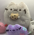 Cute Pusheen Plush Cat Lot Purple Heart Kawaii Gund Ami Amis Crochet Toaster