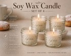 Soy Wax Candle Gift Set Of 4 Choose Your Scent Handmade Candles