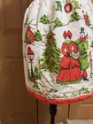 Vintage Christmas Half Apron  Noel Christmas Carolers  52    Tie