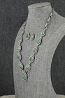 Turquoise   Sterling Silver Necklace And Earrings Set - Darrin Livingston