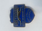 Vintage Greyhound Bus Driver Hat Badge Blue And Gold