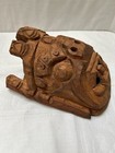 Vintage Tribal Handcarved Wooden Mask Nepal Katmandu Folk Art Figural Faces 1970