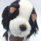 Yomiko Classics Black And White Spanial Plush Dog Soft Toy Russ Berrie 7 