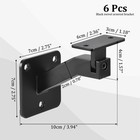 Black Swivel Hand Rail Brackets Adjustable Square Hand Rail Brackets  6pcs 