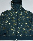 Cat   Jack Girls Zip Up Fleece Hoodie Jacket Sz Xl 14 16 Plus Teal Green W Stars