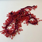Vintage Lot Bead Trims Sewing Bracelets Craft Red Silver White Gold Lace Ribbon