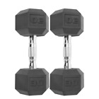  2 Pack  Barbell Coated Hex Dumbbell  Single 20 25 30 40 45 50 60 Lbs New