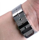 Stainless Steel Watch Bracelet Strap Flexible Loops Mesh Band 12mm 24mm