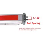 Semi Truck Stainless Steel Straight Spring Loaded Mud Flap Hanger 1-1 8  Bolt