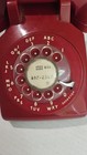 Itt Model 500 Rotary Dial Corded Desk Telephone Cherry Red