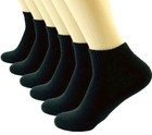 Black 3-12 Pairs Mens Ankle Quarter Crew Sports Athletic Socks Cotton Size 9-11