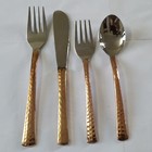 100  Pure Copper Stillness Still Cutlery Spoon Fork Knife Tableware 5 Piece Set