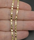 14k Yellow Solid Gold Mirrored Heart Link Chain Charm Ankle Bracelet 10  