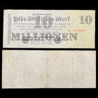 2x 1923 Germany 10 Million Mark Banknote Military Hyperinflation Fascist Hitler